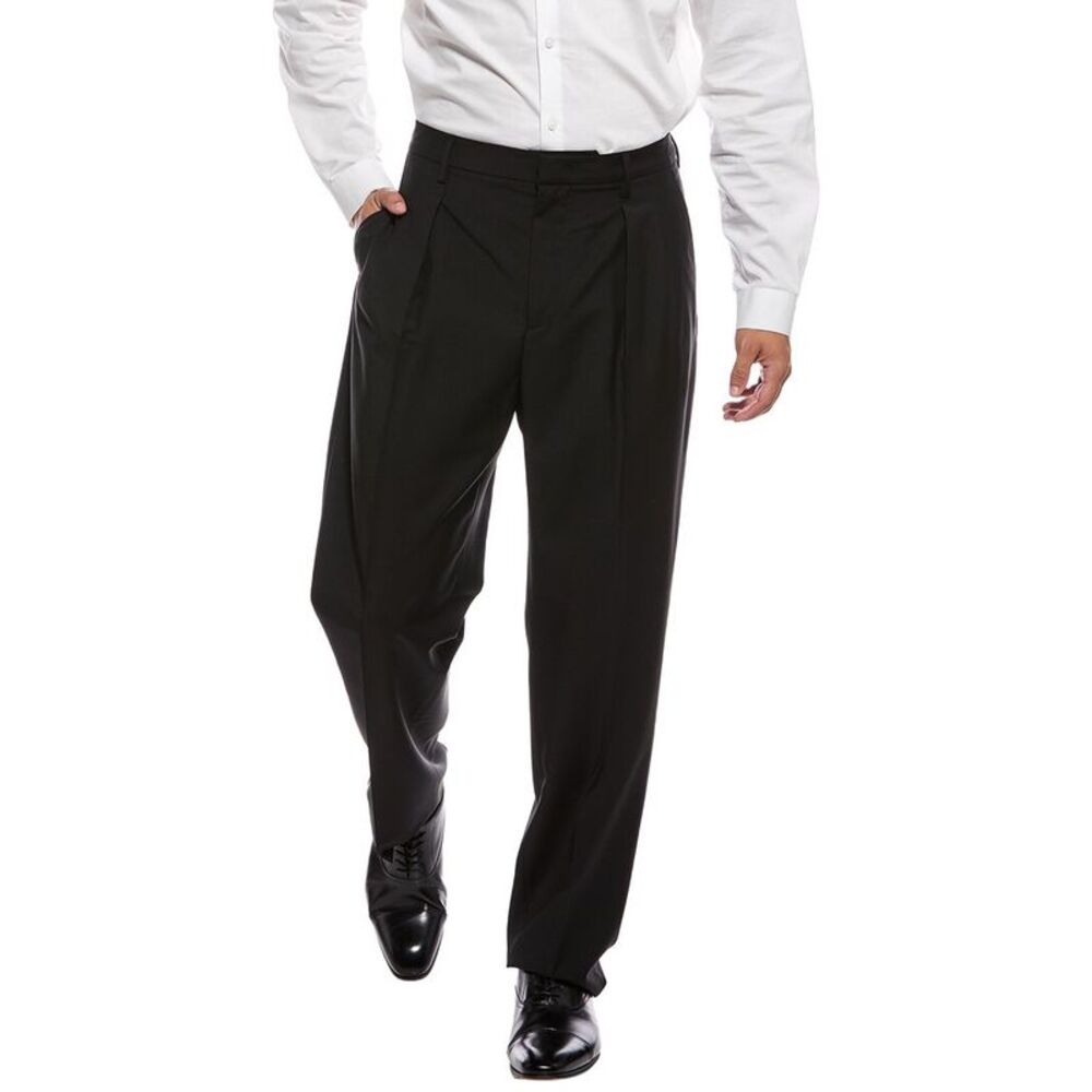 Valentino Mens  Wool & Mohair-Blend Pant, Black